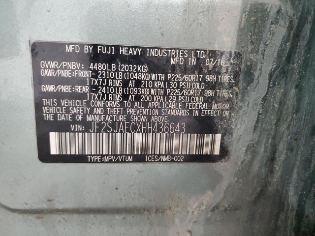 Photo 14 from auction – 2017 SUBARU FORESTER 2 with VIN JF2SJAECXHH436643