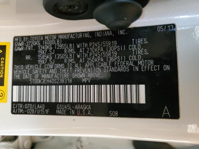 Photo 14 from auction – 2013 TOYOTA HIGHLANDER with VIN 5TDDK3EH4DS238318