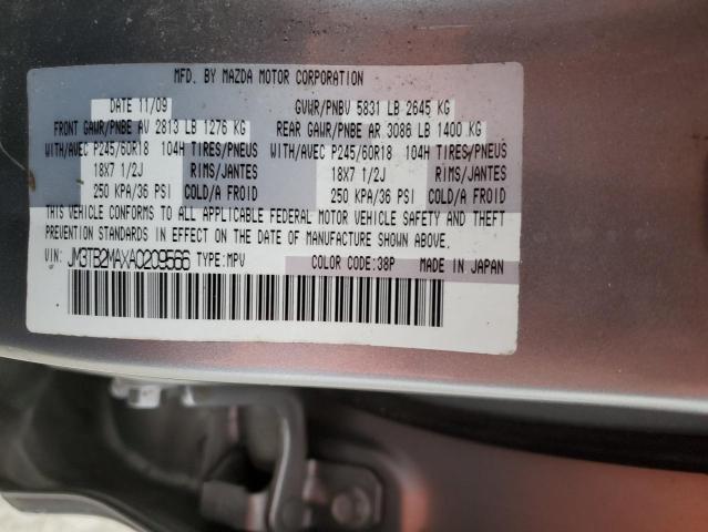 Photo 14 from auction – 2010 MAZDA CX-9 with VIN JM3TB2MAXA0209566