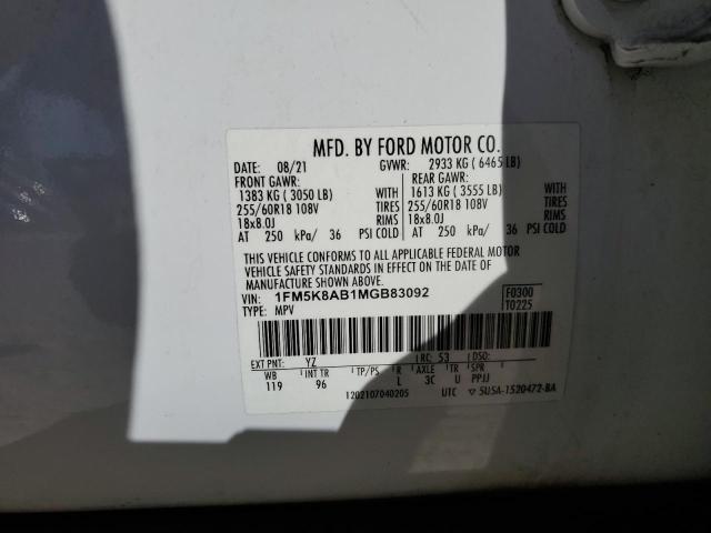Photo 14 from auction – 2021 FORD EXPLORER P with VIN 1FM5K8AB1MGB83092