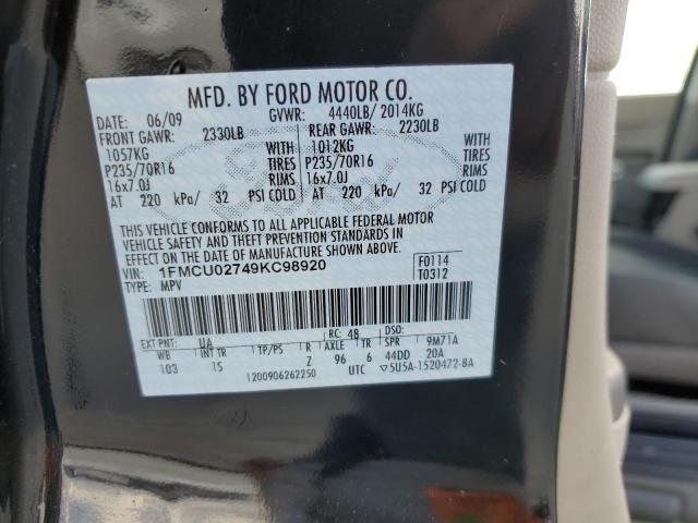 Photo 14 from auction – 2009 FORD ESCAPE XLS with VIN 1FMCU02749KC98920