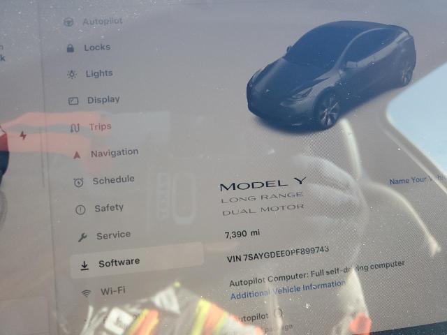 Photo 9 from auction – 2023 TESLA MODEL Y with VIN 7SAYGDEE0PF899743