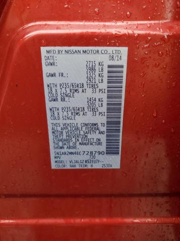 Photo 14 from auction – 2014 NISSAN PATHFINDER with VIN 5N1AR2MN4EC728790