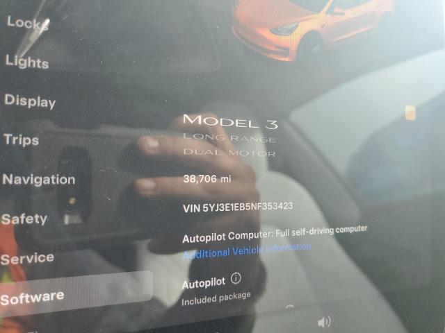Photo 9 from auction – 2022 TESLA MODEL 3 with VIN 5YJ3E1EB5NF353423