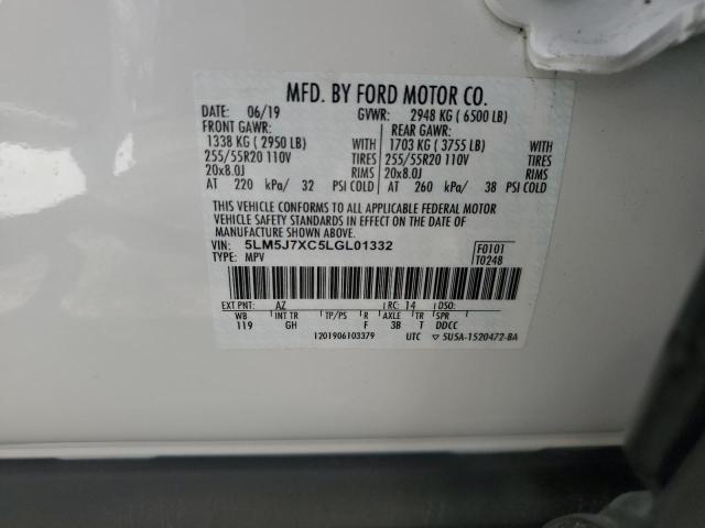 Photo 14 from auction – 2020 LINCOLN AVIATOR RE with VIN 5LM5J7XC5LGL01332
