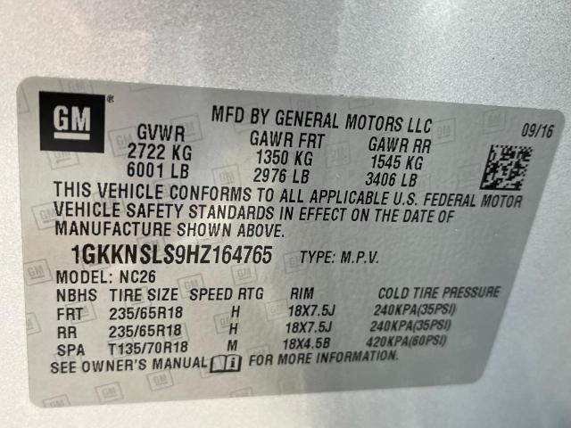 Photo 10 from auction – 2017 GMC ACADIA SLE with VIN 1GKKNSLS9HZ164765