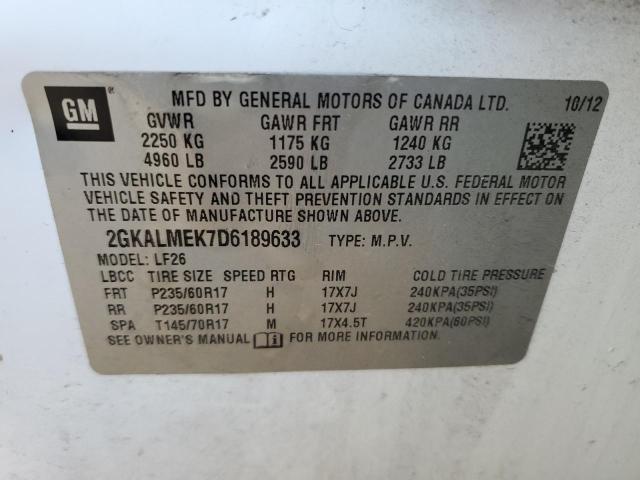 Photo 14 from auction – 2013 GMC TERRAIN SL with VIN 2GKALMEK7D6189633