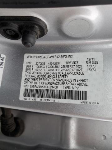 Foto 14 de la subasta – 2016 HONDA CR-V EX con VIN 5J6RM4H53GL024458