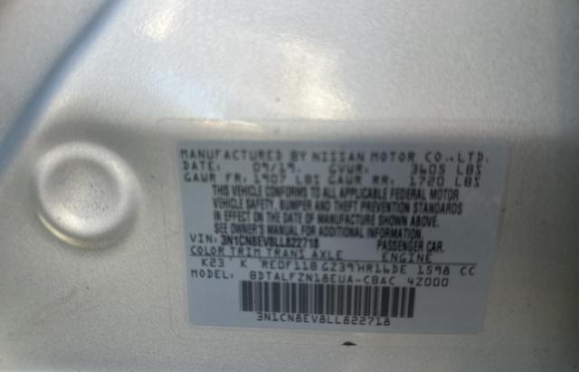 Photo 10 from auction – 2020 NISSAN VERSA SV with VIN 3N1CN8EV8LL822718
