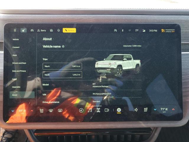 Photo 9 from auction – 2023 RIVIAN R1T ADVENT with VIN 7FCTGAAA3PN020577