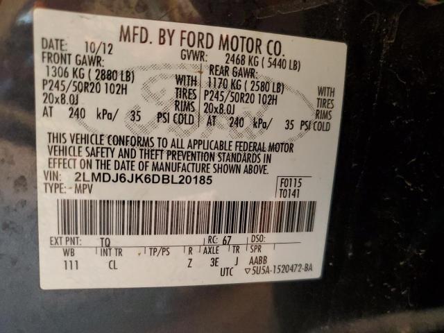 Photo 14 from auction – 2013 LINCOLN MKX with VIN 2LMDJ6JK6DBL20185