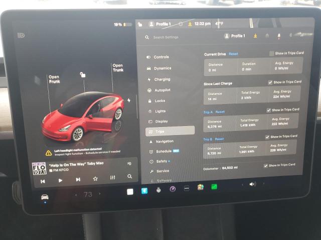 Photo 9 from auction – 2022 TESLA MODEL 3 with VIN 5YJ3E1EA5NF289181