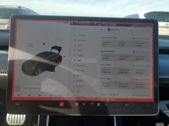 Photo 9 from auction – 2020 TESLA MODEL 3 with VIN 5YJ3E1EC5LF623420