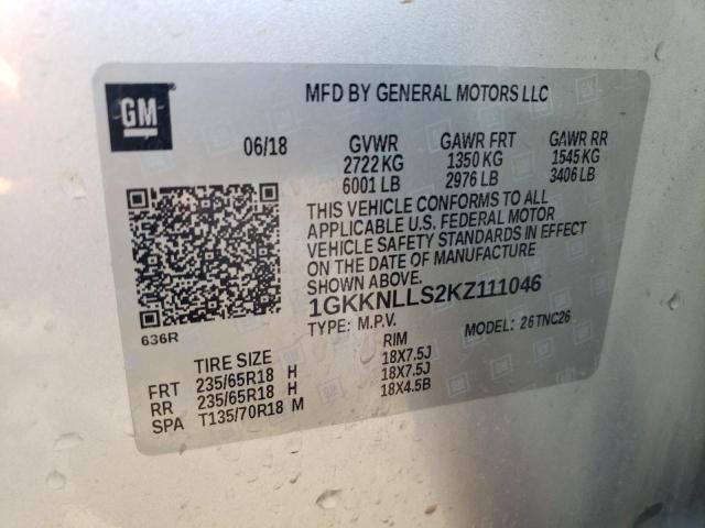 Photo 14 from auction – 2019 GMC ACADIA SLE with VIN 1GKKNLLS2KZ111046