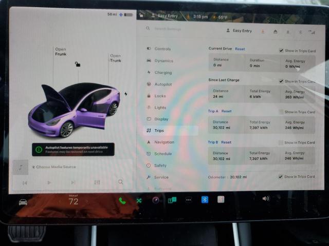 Photo 9 from auction – 2018 TESLA MODEL 3 with VIN 5YJ3E1EB4JF115802