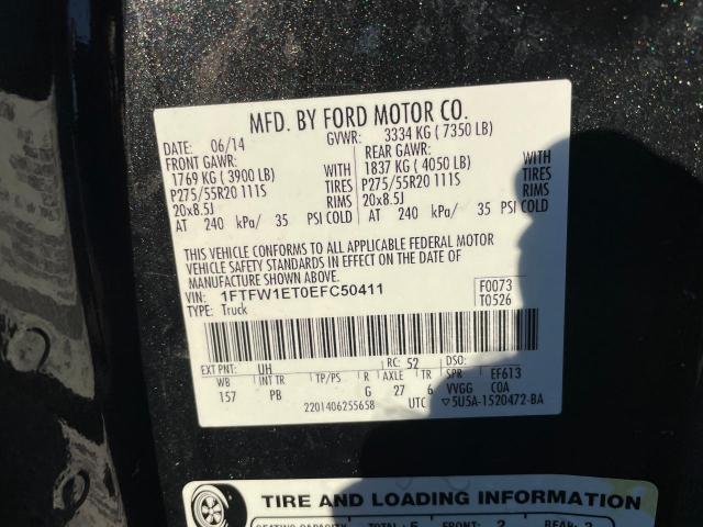Photo 10 from auction – 2014 FORD F150 SUPER with VIN 1FTFW1ET0EFC50411