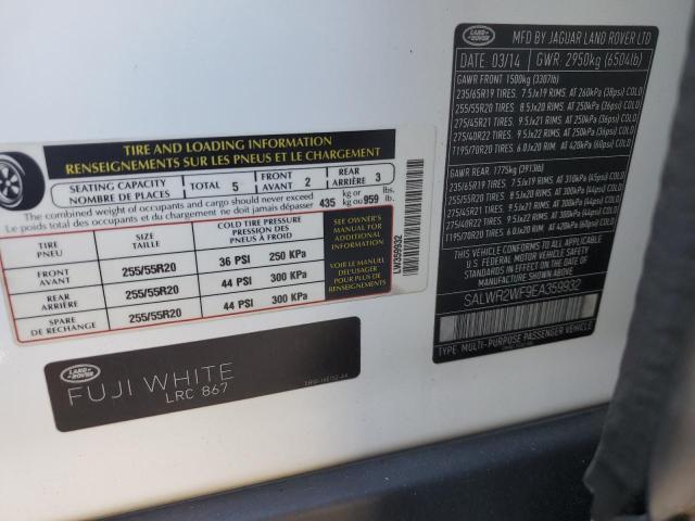 Photo 14 from auction – 2014 LAND ROVER RANGE ROVE with VIN SALWR2WF9EA359932