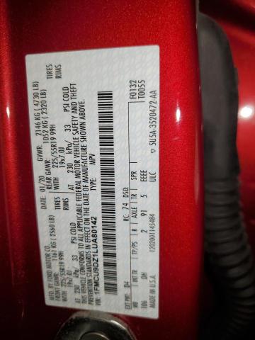 Photo 14 from auction – 2020 FORD ESCAPE TIT with VIN 1FMCU9DZ1LUA80142