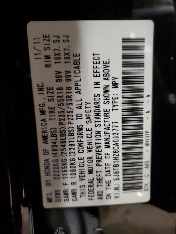 Photo 14 from auction – 2012 ACURA RDX with VIN 5J8TB1H26CA003777