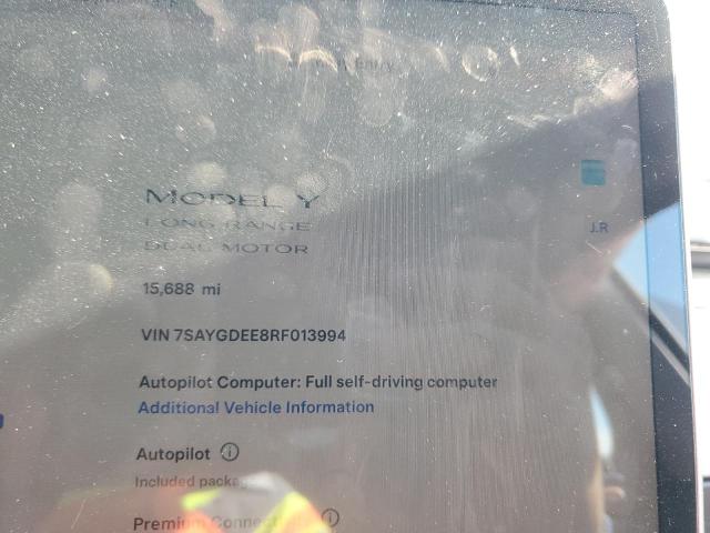 Photo 9 from auction – 2024 TESLA MODEL Y with VIN 7SAYGDEE8RF013994
