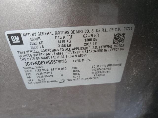 Photo 14 from auction – 2011 CADILLAC SRX LUXURY with VIN 3GYFNDEY6BS679036