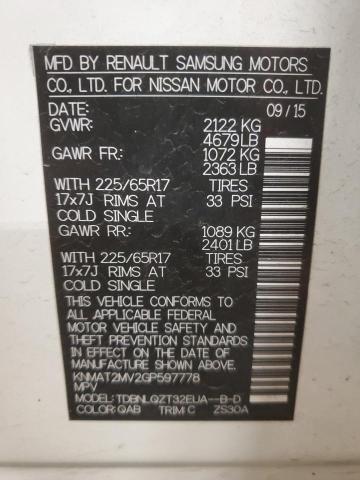 Photo 14 from auction – 2016 NISSAN ROGUE S with VIN KNMAT2MV2GP597778