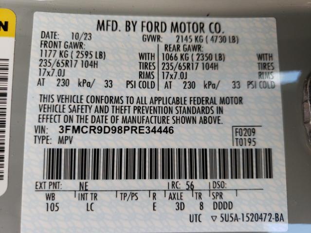 Photo 14 from auction – 2023 FORD BRONCO SPO with VIN 3FMCR9D98PRE34446