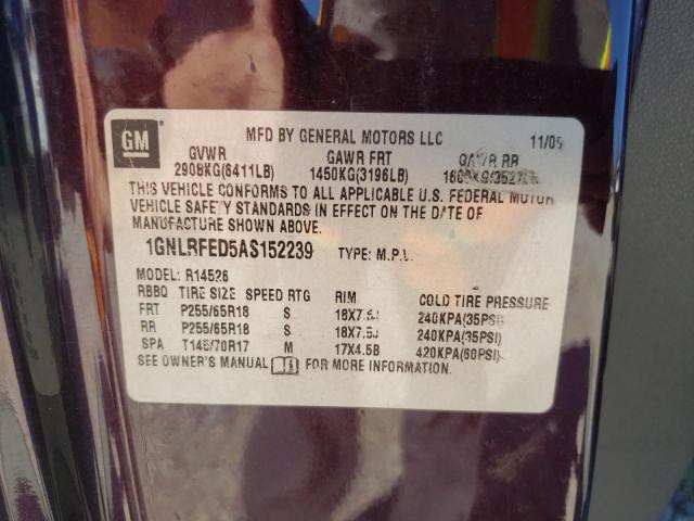 Photo 14 from auction – 2010 CHEVROLET TRAVERSE L with VIN 1GNLRFED5AS152239