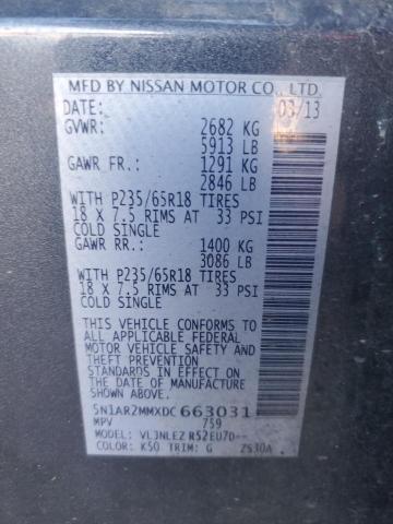 Photo 14 from auction – 2013 NISSAN PATHFINDER with VIN 5N1AR2MMXDC663031