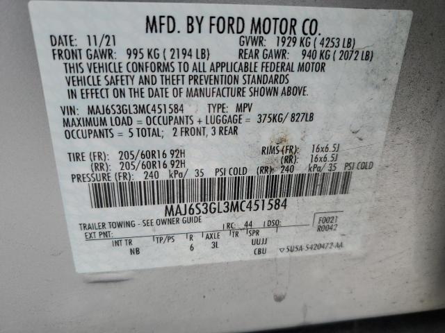 Photo 14 from auction – 2021 FORD ECOSPORT S with VIN MAJ6S3GL3MC451584