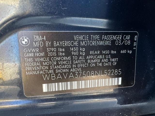 Photo 10 from auction – 2008 BMW 328 I with VIN WBAVA37508NL52285