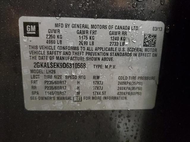 Photo 14 from auction – 2013 GMC TERRAIN SL with VIN 2GKALSEK9D6310568
