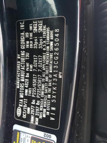 Photo 14 from auction – 2012 KIA SORENTO BA with VIN 5XYKT3A13CG265048