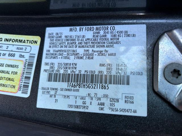 Photo 10 from auction – 2016 FORD MUSTANG with VIN 1FA6P8TH5G5211865