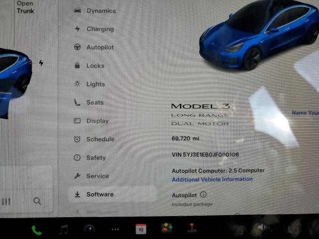 Photo 9 from auction – 2018 TESLA MODEL 3 with VIN 5YJ3E1EB0JF090106