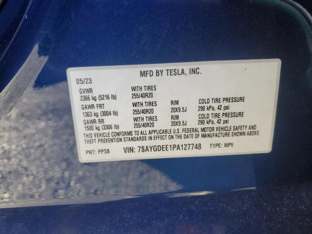 Photo 14 from auction – 2023 TESLA MODEL Y with VIN 7SAYGDEE1PA127748