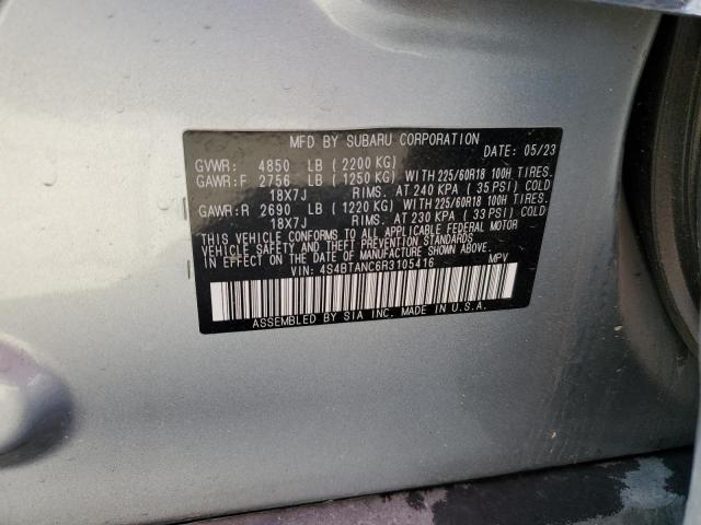 Photo 14 from auction – 2024 SUBARU OUTBACK LI with VIN 4S4BTANC6R3105416