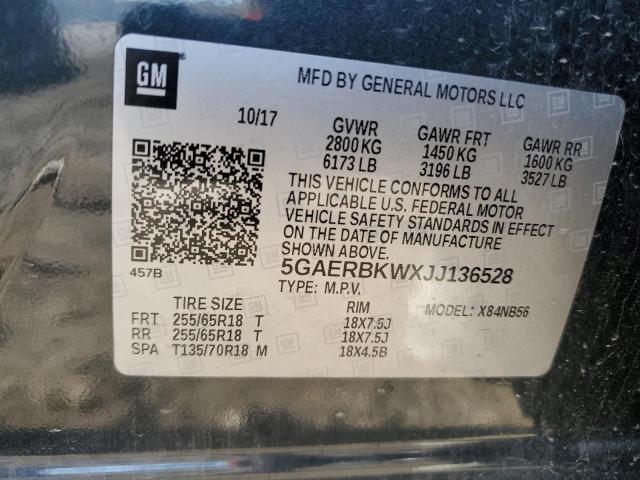 Photo 14 from auction – 2018 BUICK ENCLAVE ES with VIN 5GAERBKWXJJ136528