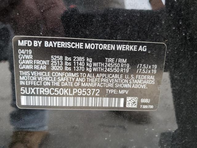Photo 14 from auction – 2019 BMW X3 XDRIVE3 with VIN 5UXTR9C50KLP95372