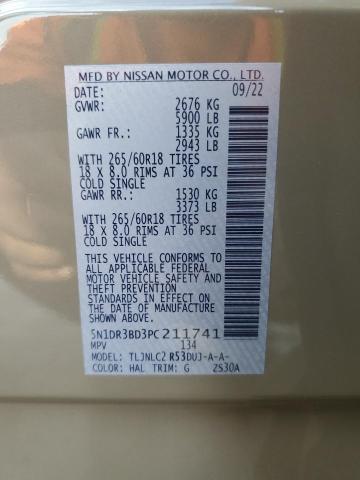 Photo 14 from auction – 2023 NISSAN PATHFINDER with VIN 5N1DR3BD3PC211741