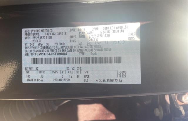Photo 10 from auction – 2018 FORD F150 SUPER with VIN 1FTEW1C54JKF89884