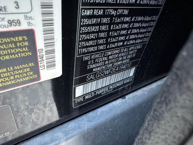 Photo 10 from auction – 2014 LAND ROVER RANGE ROVE with VIN SALGS2WF2EA194010