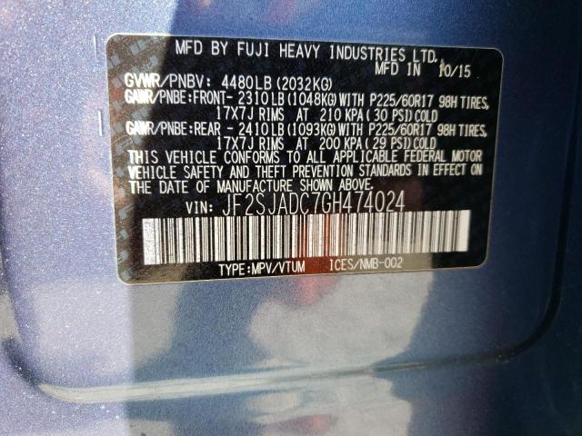 Photo 14 from auction – 2016 SUBARU FORESTER 2 with VIN JF2SJADC7GH474024