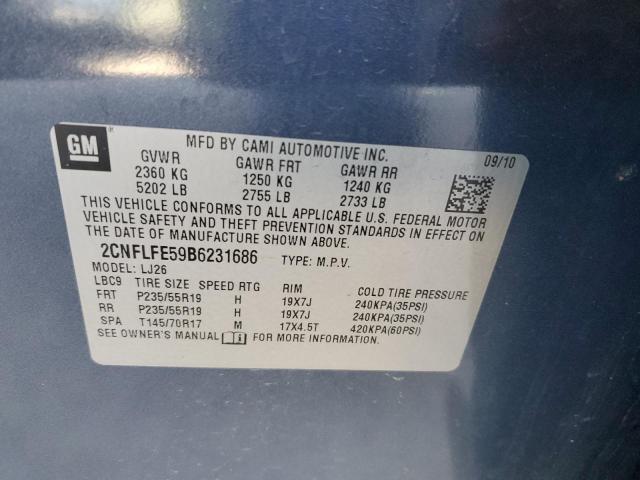 Photo 14 from auction – 2011 CHEVROLET EQUINOX LT with VIN 2CNFLFE59B6231686