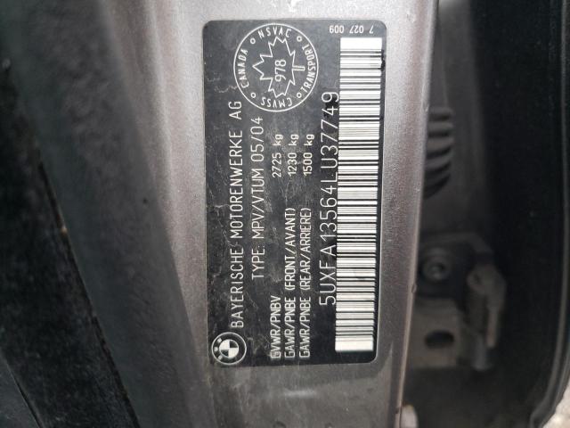 Photo 14 from auction – 2004 BMW X5 3.0I with VIN 5UXFA13564LU37749