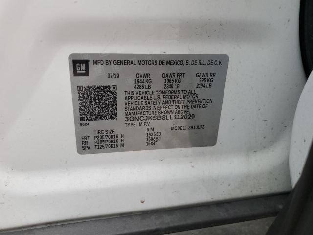 Photo 14 from auction – 2020 CHEVROLET TRAX LS with VIN 3GNCJKSB8LL112029
