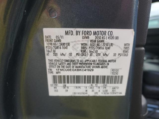Zdjęcie 14 z aukcji – 2011 FORD ESCAPE LIM z VIN 1FMCU0EGXBKC41929