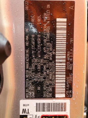 Photo 14 from auction – 2022 TOYOTA HIGHLANDER with VIN 5TDGZRAH1NS555671