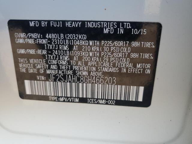 Photo 14 from auction – 2016 SUBARU FORESTER 2 with VIN JF2SJAHC8GH466203