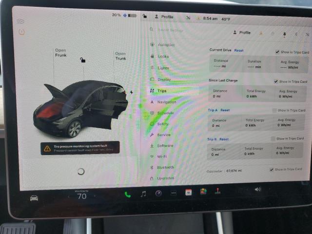 Photo 9 from auction – 2020 TESLA MODEL Y with VIN 5YJYGDEE4LF038931